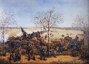 Samuel J.Reader The Battle of the Blue October 22.1864 oil